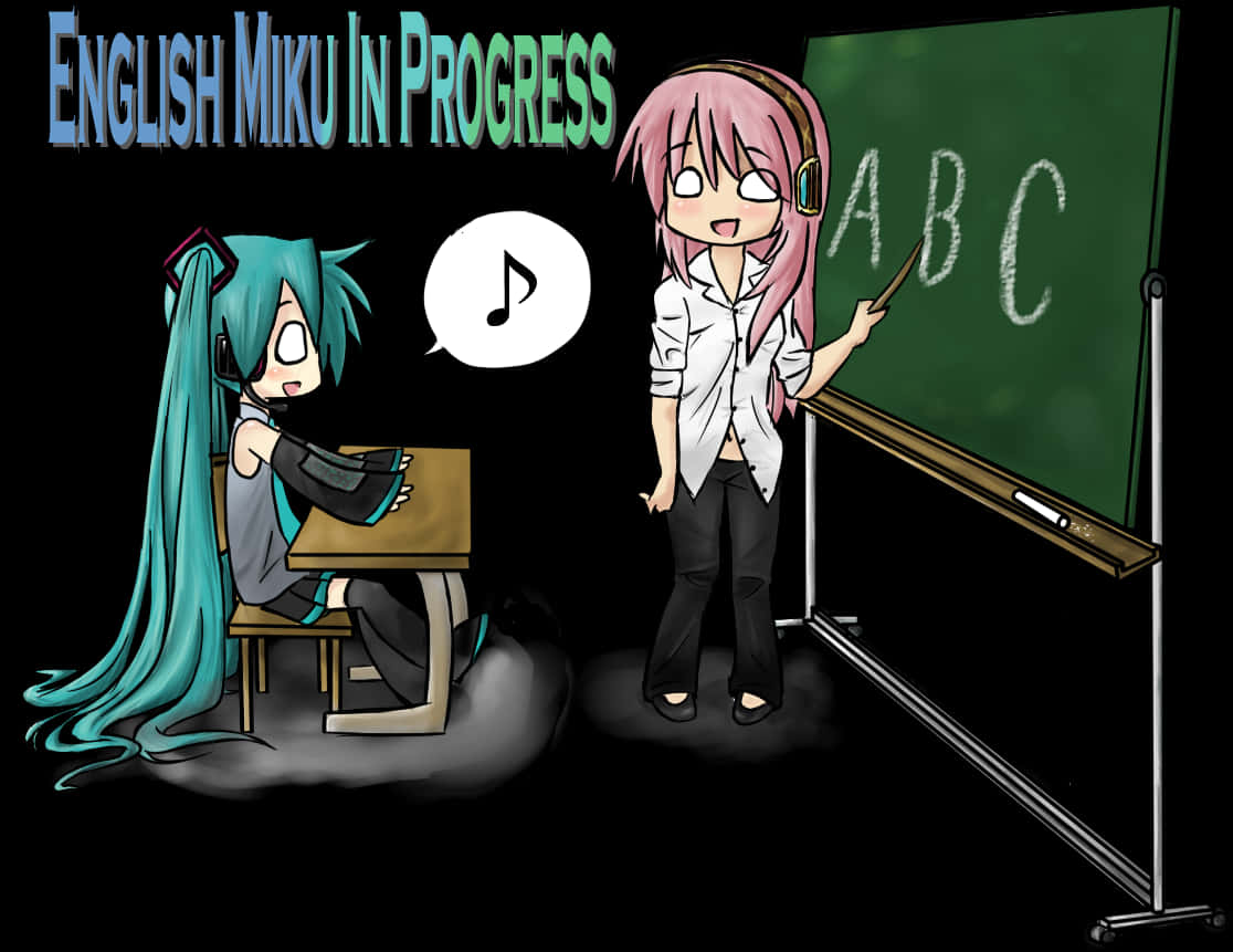 Animated English Classroom Scene PNG