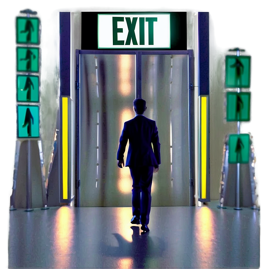 Animated Exit Sign Png 06262024 PNG