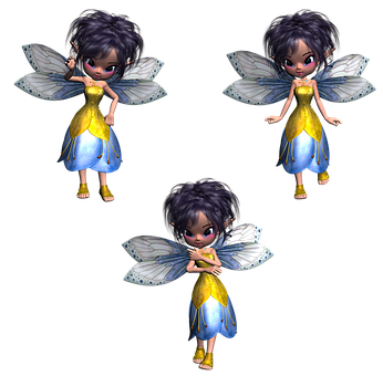 Animated Fairy Poses PNG