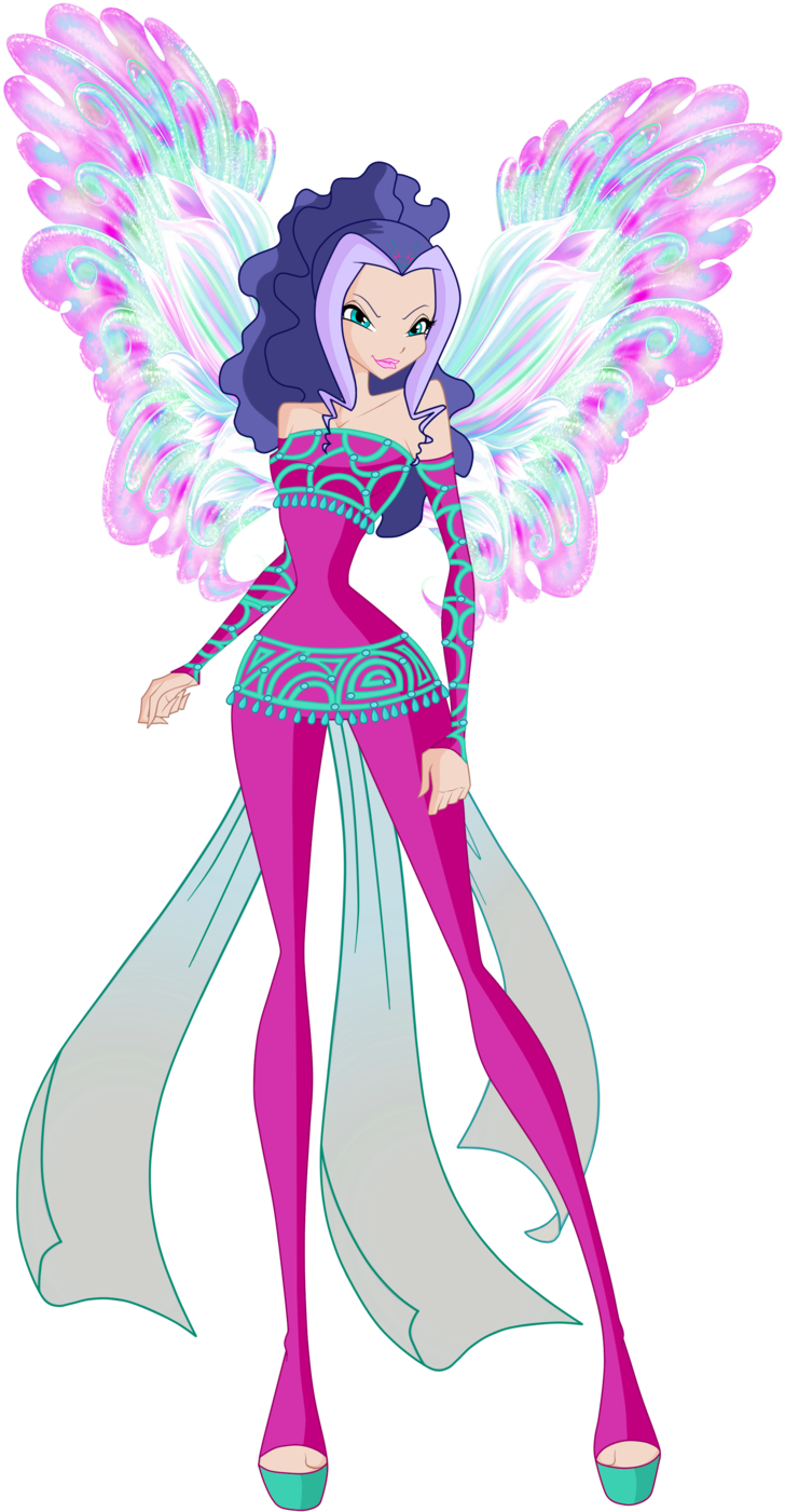 Animated Fairywith Iridescent Wings PNG