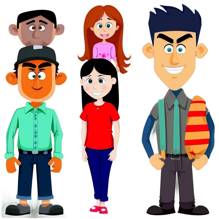 Animated Family Characters Png 69 PNG