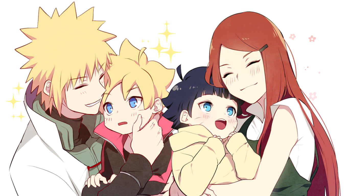 Animated Family Embrace Wallpaper
