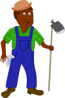 Animated Farmer Character PNG
