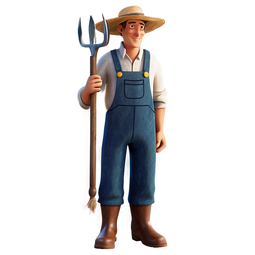 Animated Farmer Figure Png Vsd PNG