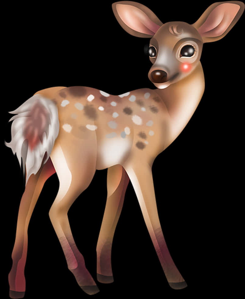Animated Fawn Illustration PNG