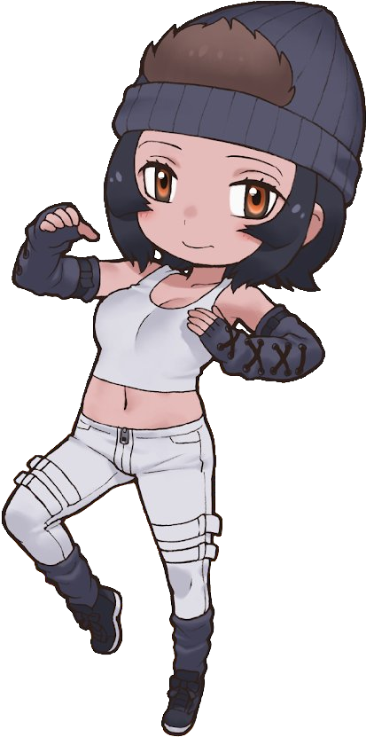 Animated Female Boxer Pose PNG