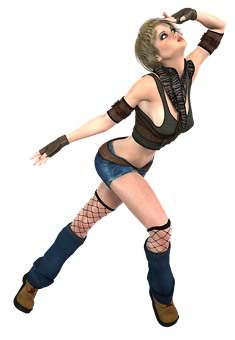Animated Female Dancer Pose PNG