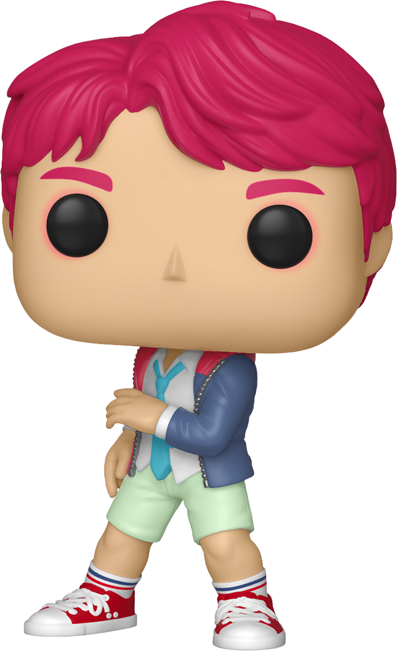 Animated Figurewith Pink Hairand Stylish Outfit PNG