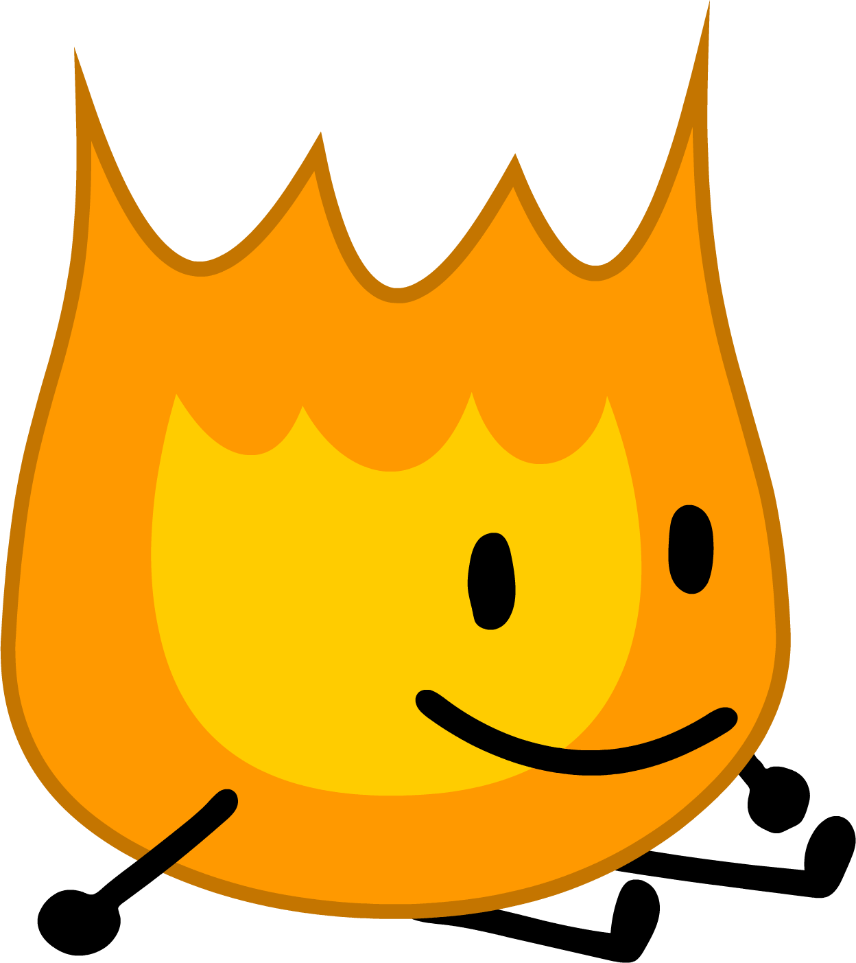 Animated Fire Character Smiling.png PNG