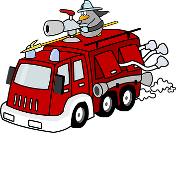 Animated Fire Engineand Elephant Firefighter PNG