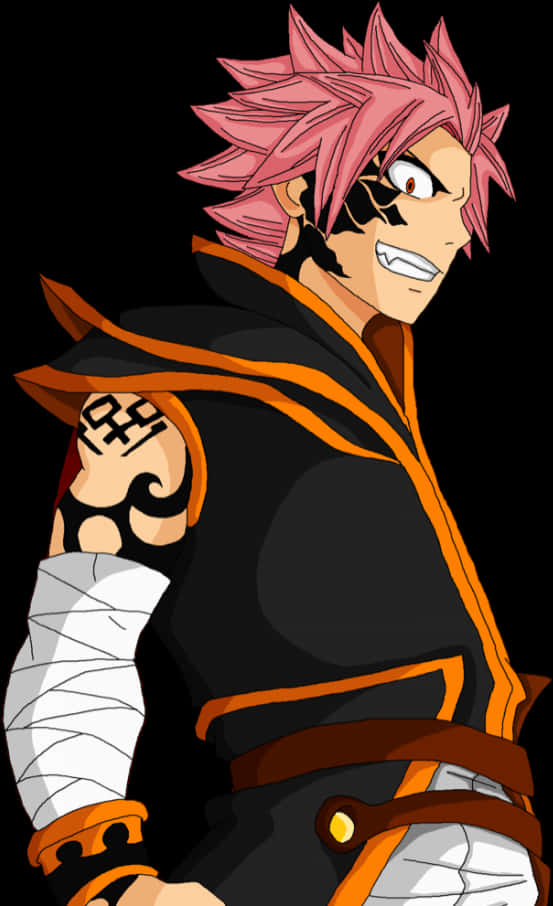 Animated Fire Mage Natsu PNG