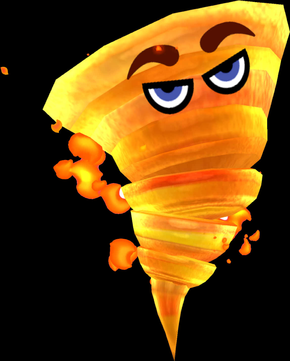 Animated Fire Tornado Character PNG