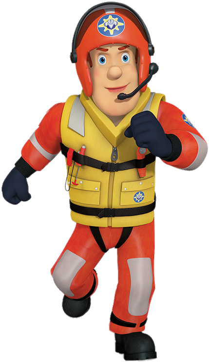 Animated Firefighter Character PNG