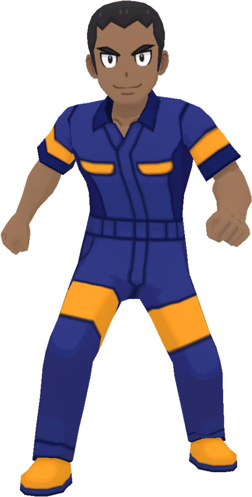 Animated Firefighter Standing Pose PNG