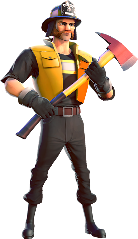 Animated Firefighterwith Axe.png PNG