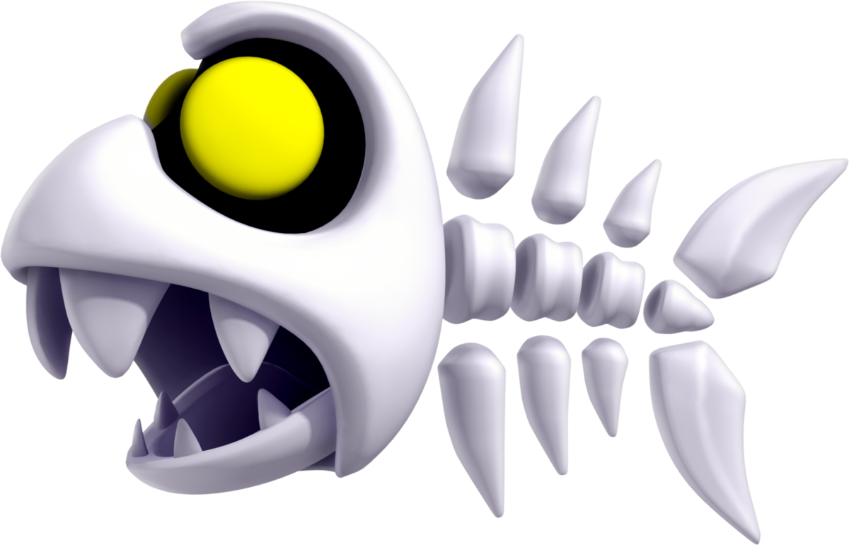 Animated Fish Bone Character PNG