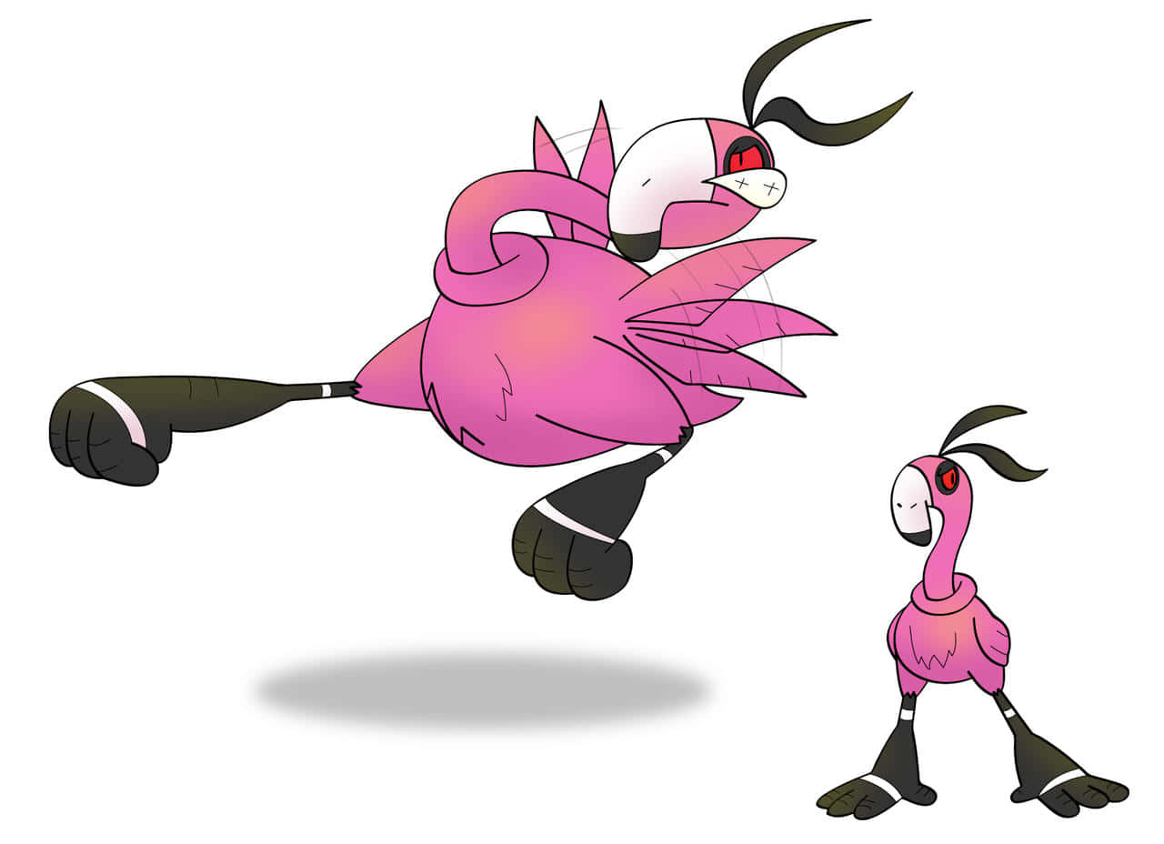 Geanimeerde Flamingo Personages Achtergrond