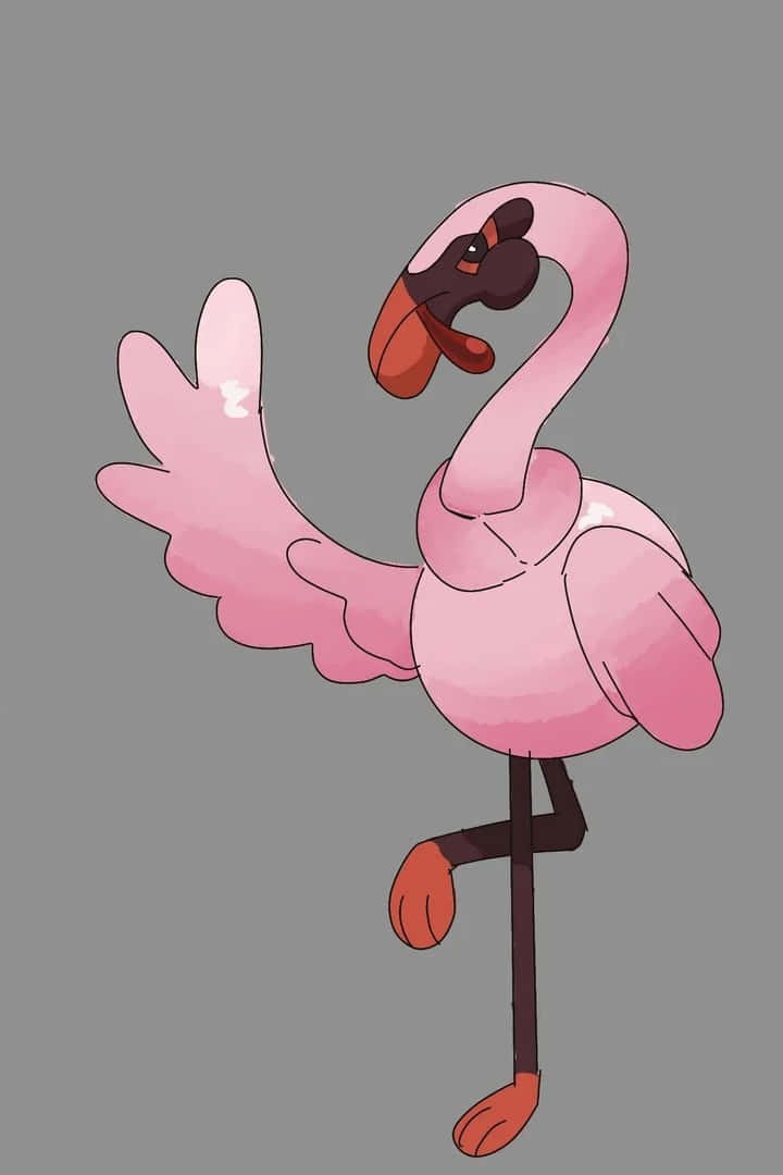 Animated Flamingo Greeting Wallpaper