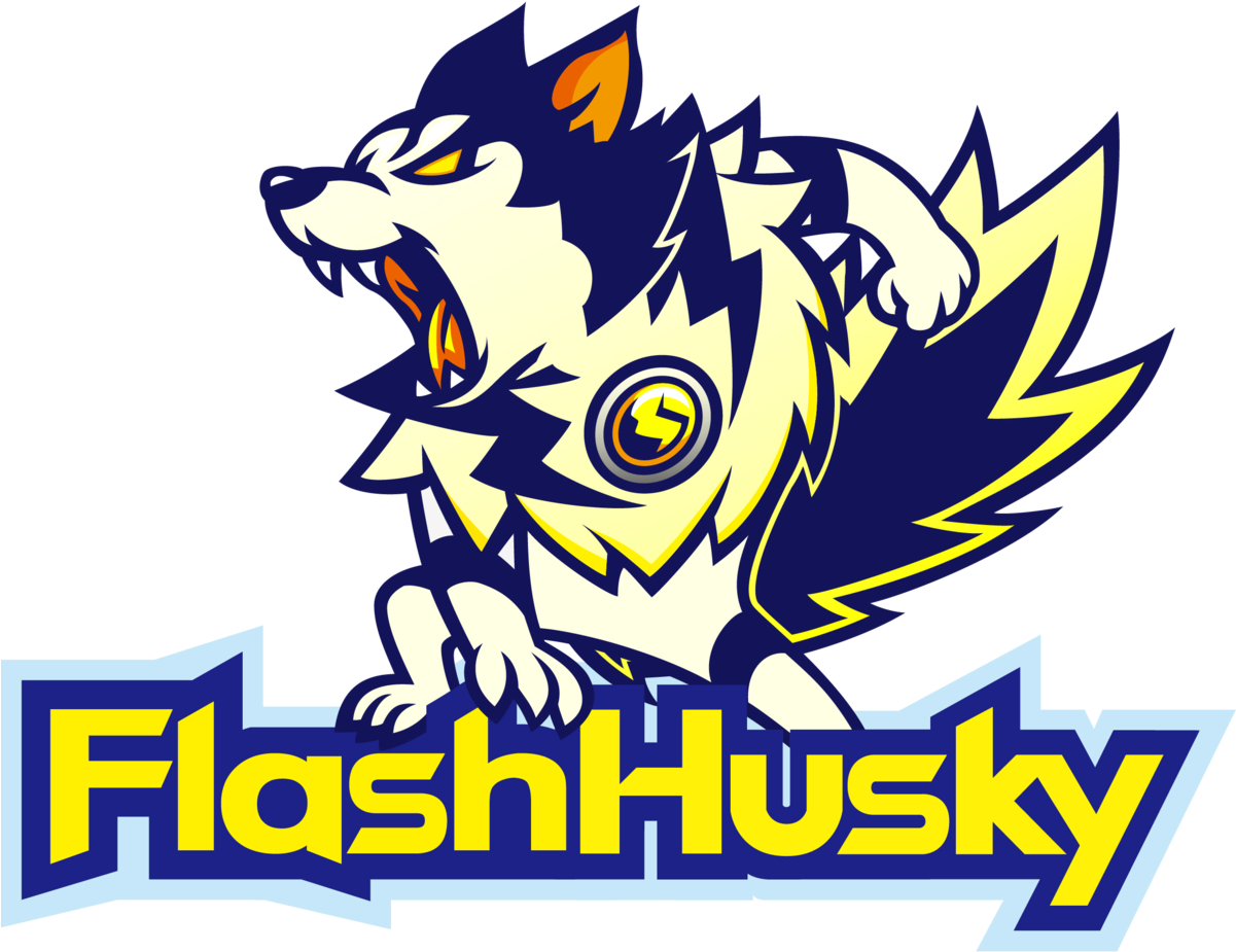 Animated Flash Husky Logo PNG