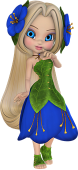 Animated Flower Fairy PNG