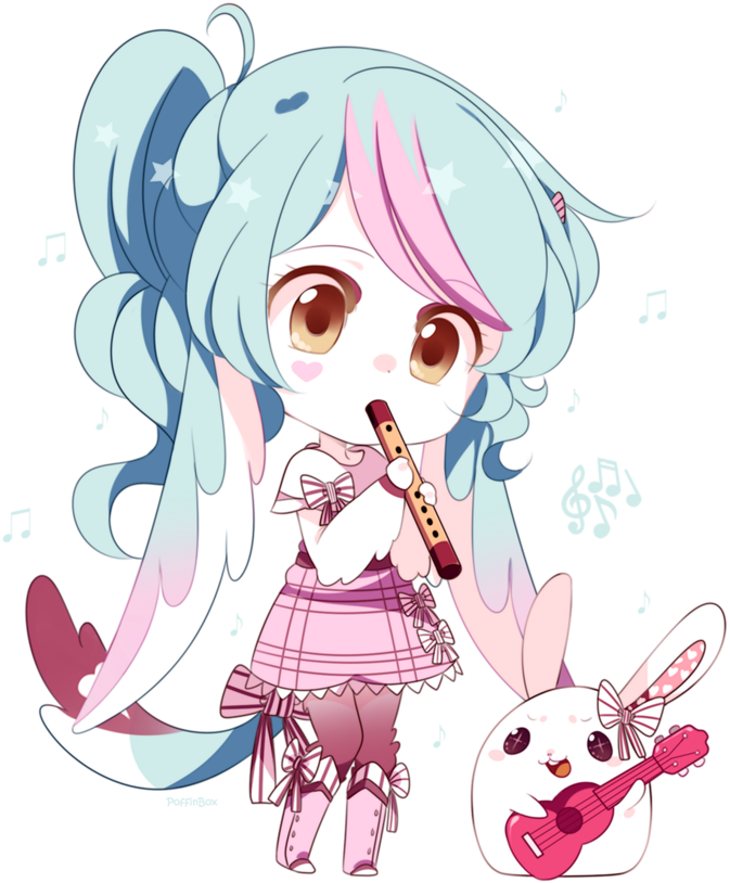 Animated Flute Playerand Bunny Friend PNG