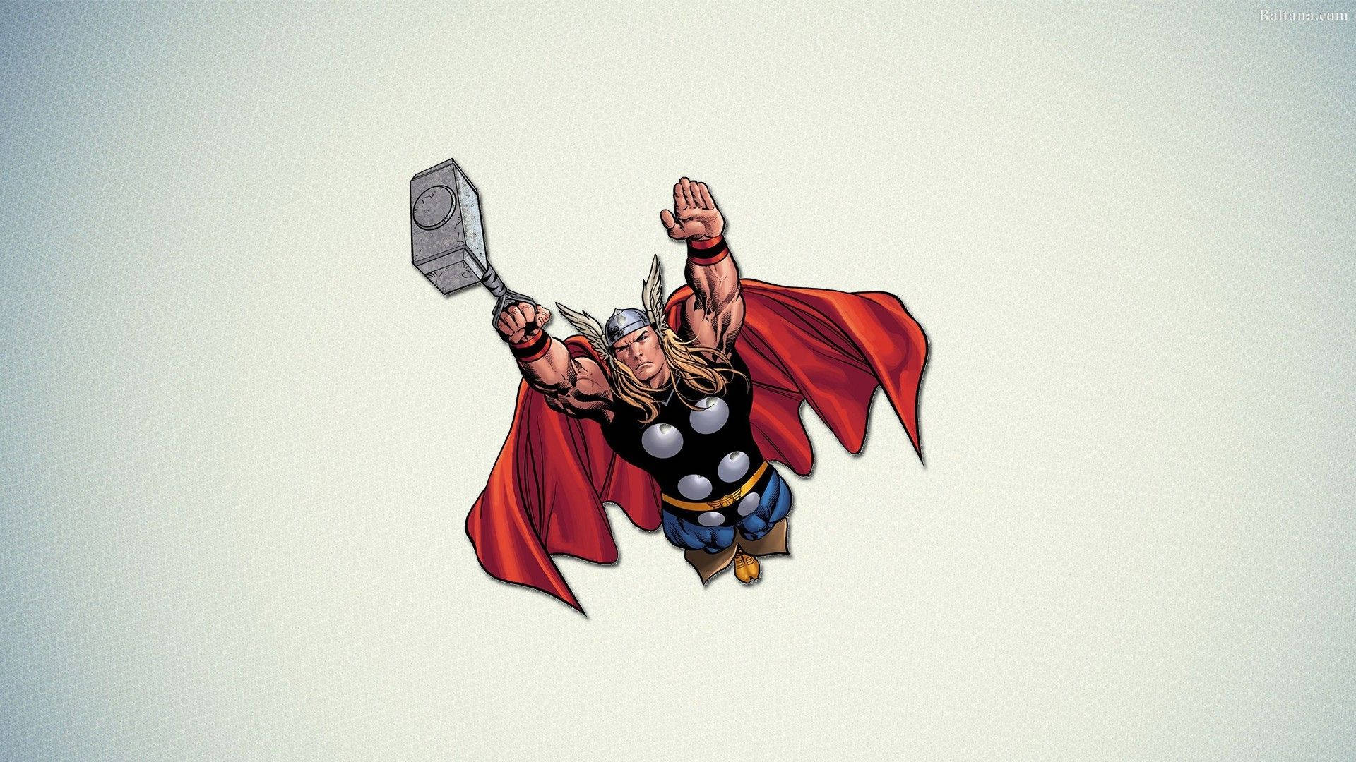Thor soars through the heavens Wallpaper