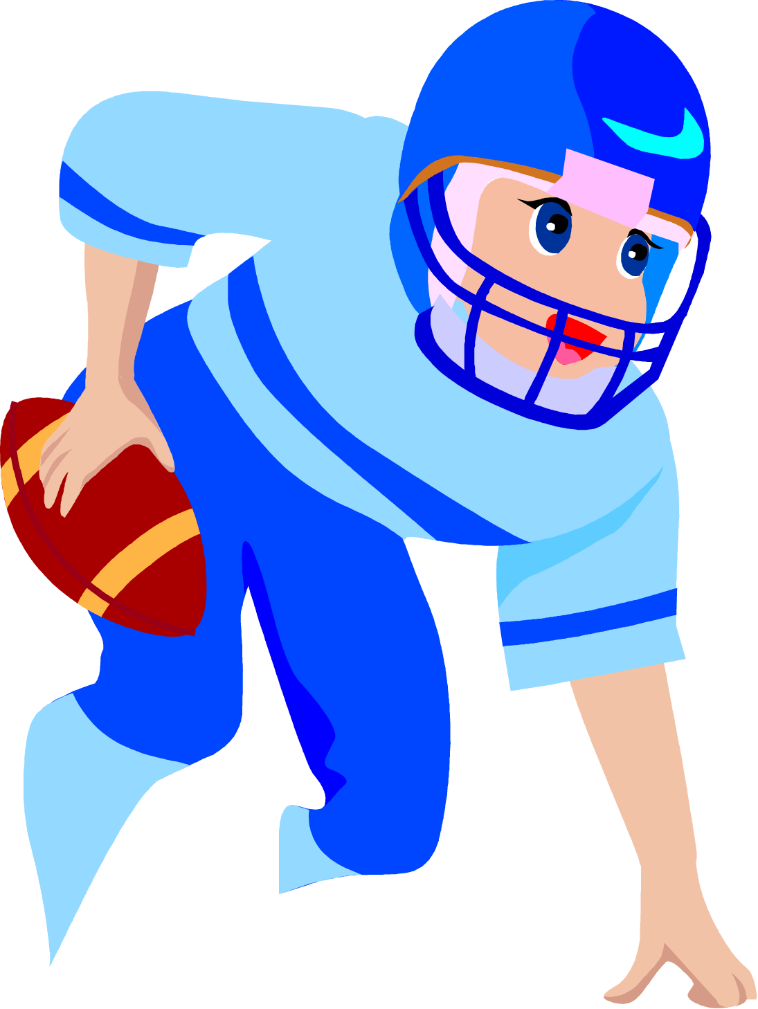 Animated Football Player Action Pose PNG