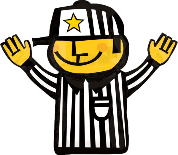 Animated Football Referee Smiley PNG