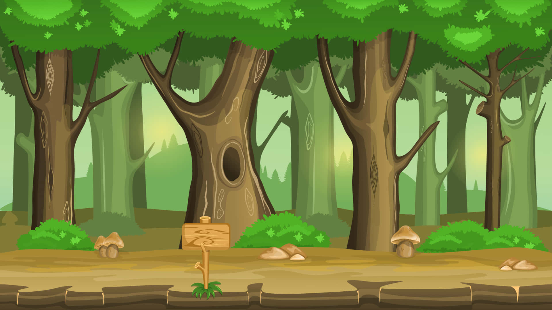 A Pictur of a Magical Animated Forest