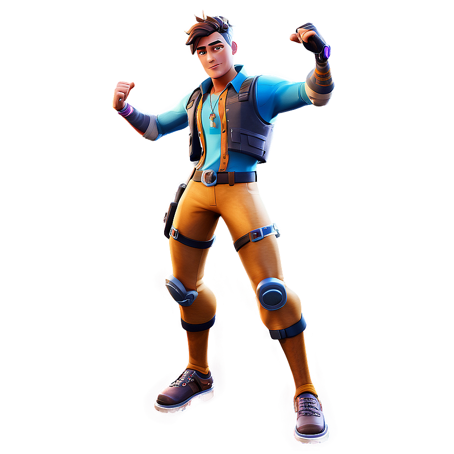 Download Animated Fortnite Character Dancing Png Jso63 | Wallpapers.com