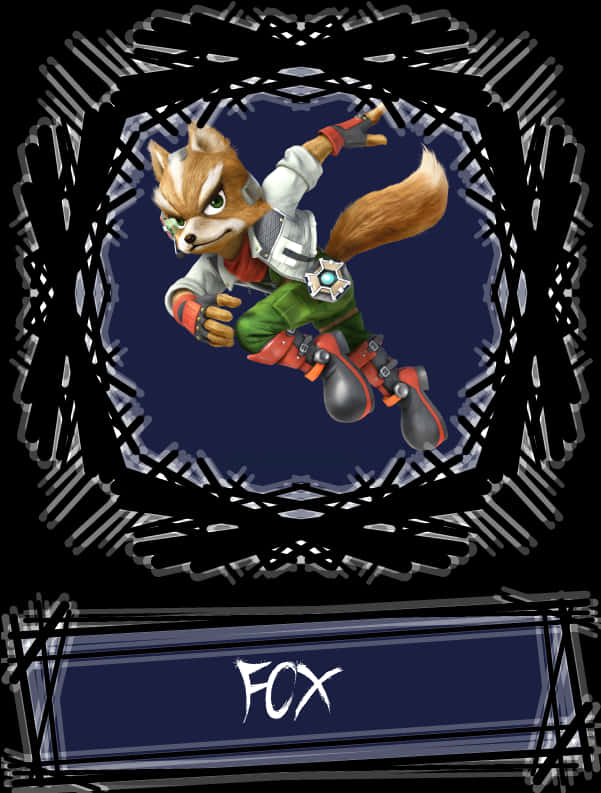 Animated Fox Character Action Pose PNG