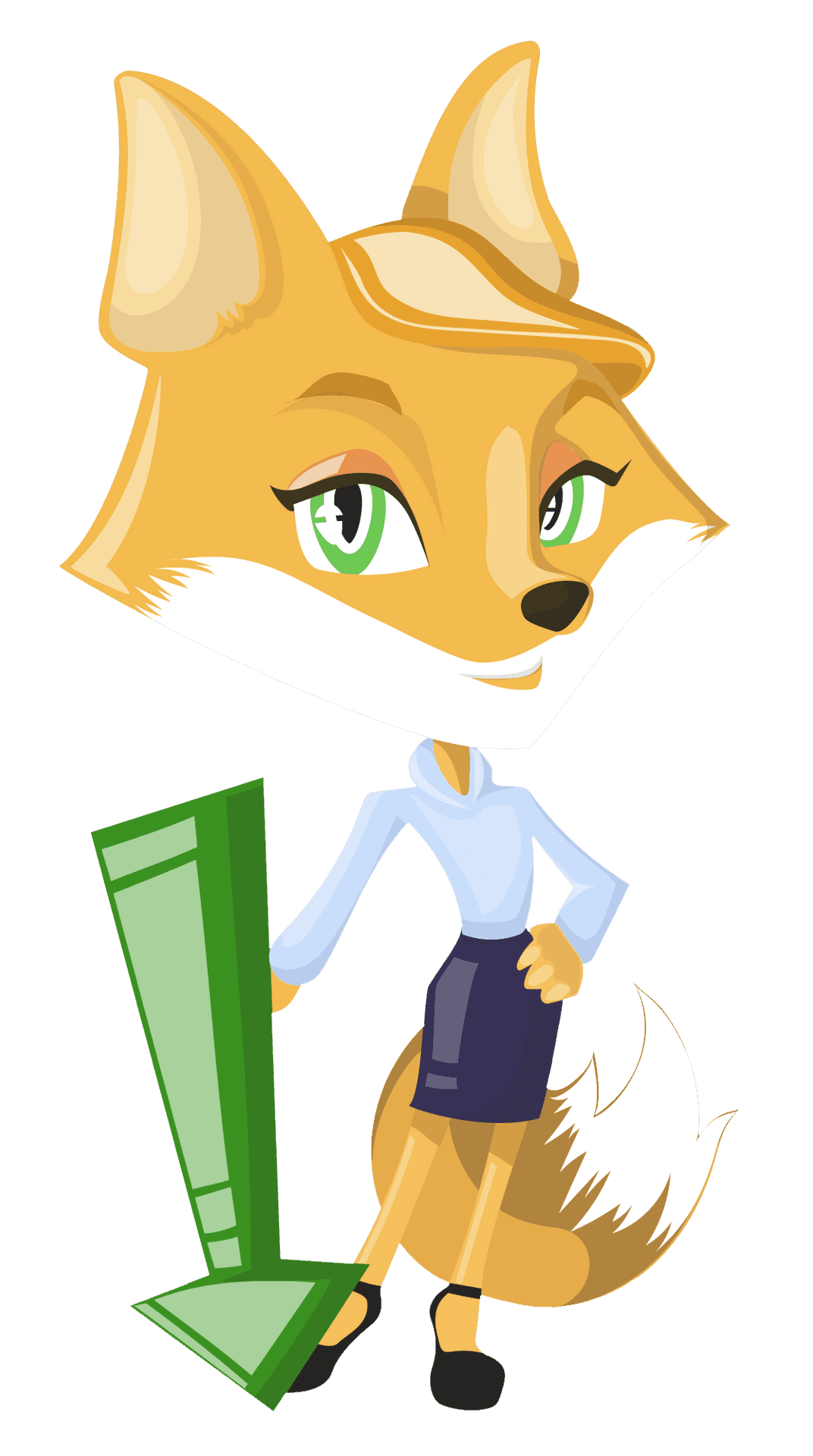 Animated Fox Character With Checkmark PNG