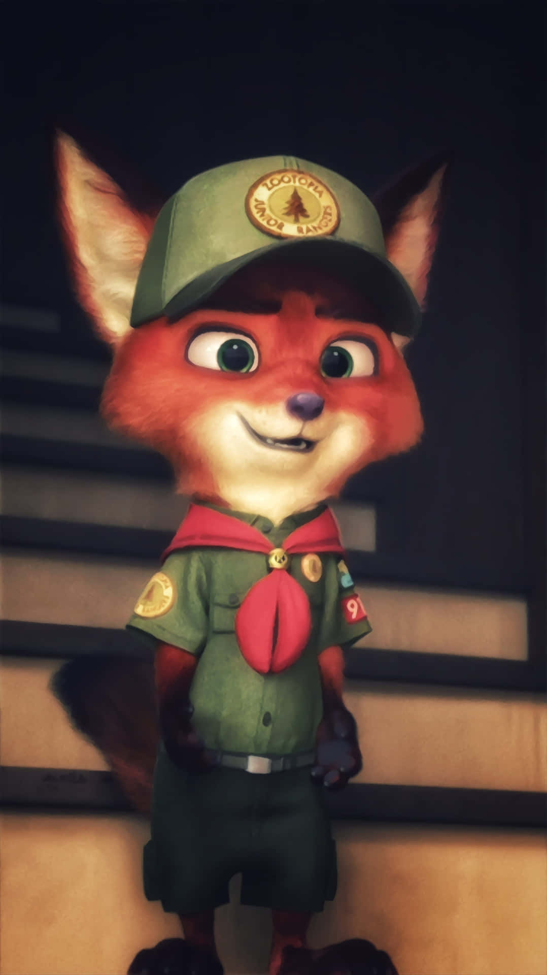 Animated Fox Scout Uniform Wallpaper