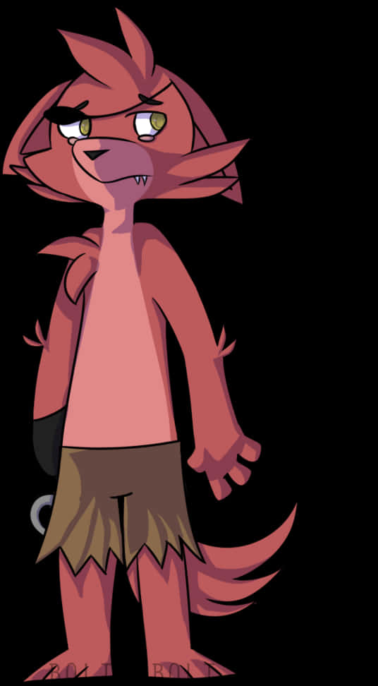 Animated Foxy Character PNG