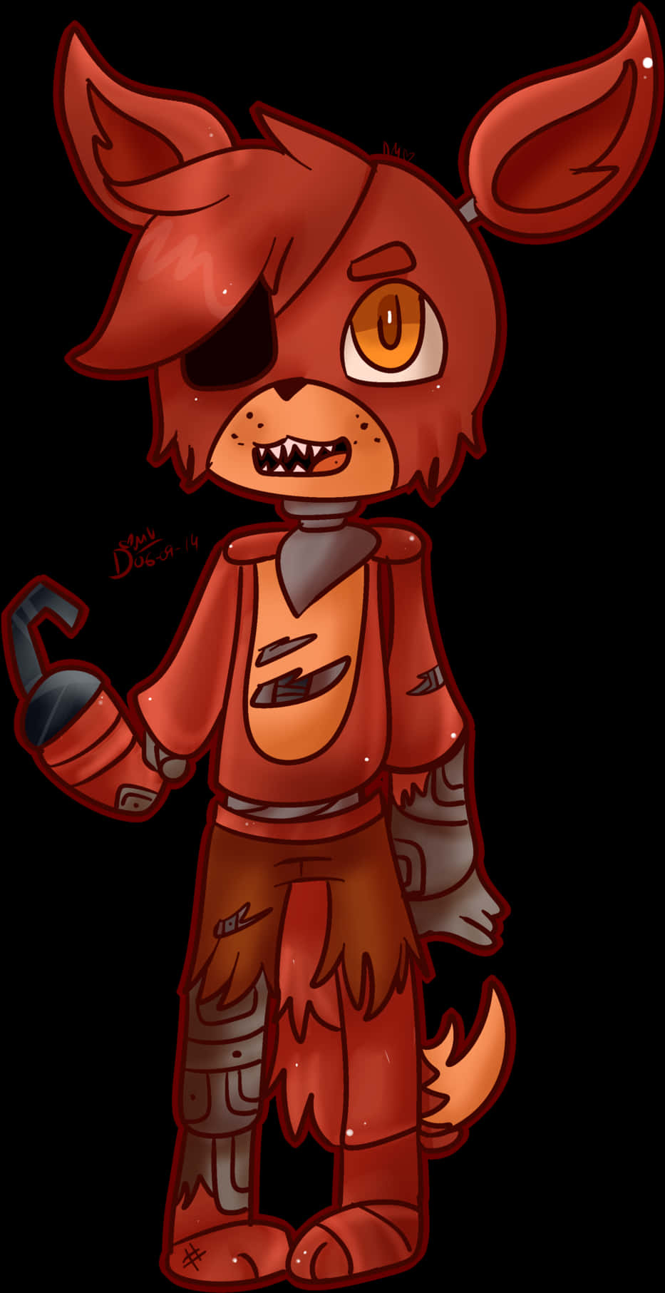 Animated Foxy Pirate Figure PNG