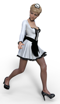 Animated French Maid Costume PNG