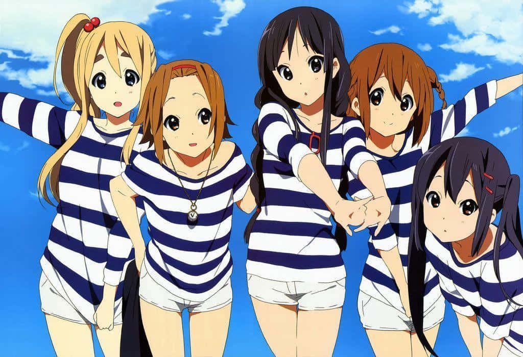 Animated_ Friends_ Striped_ Tops Wallpaper