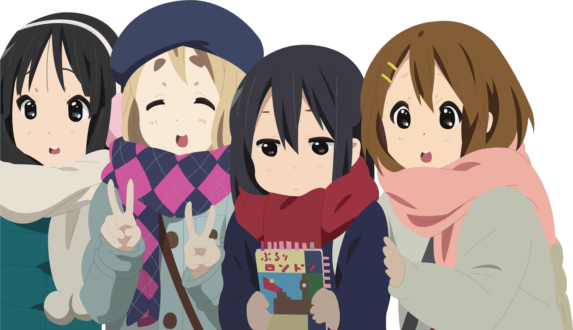 Animated Friends Winter Fashion PNG