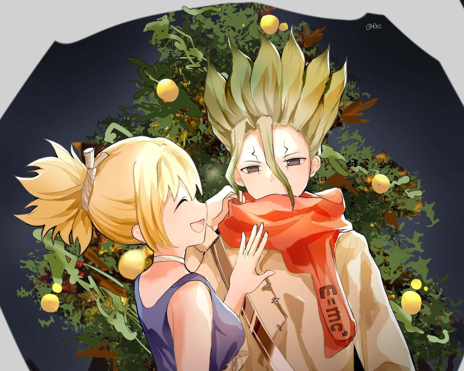 Geanimeerd Fruit Delen Moment Achtergrond