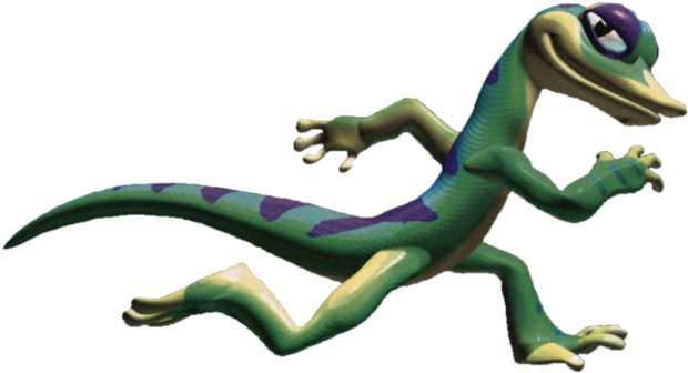 Animated Gecko Character Running PNG