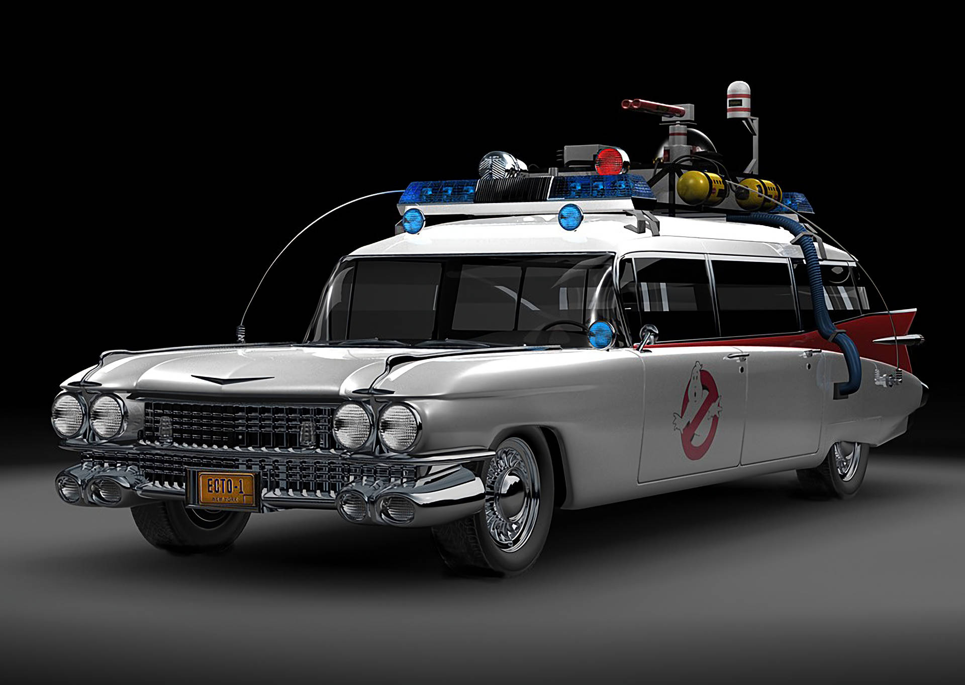 Get a load of the iconic Ghostbusters' Ecto-1 car Wallpaper