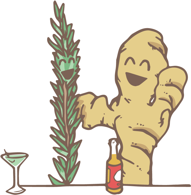 Animated Gingerand Rosemary Celebration PNG