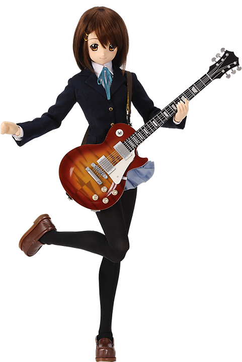 Animated Girl Playing Guitar PNG