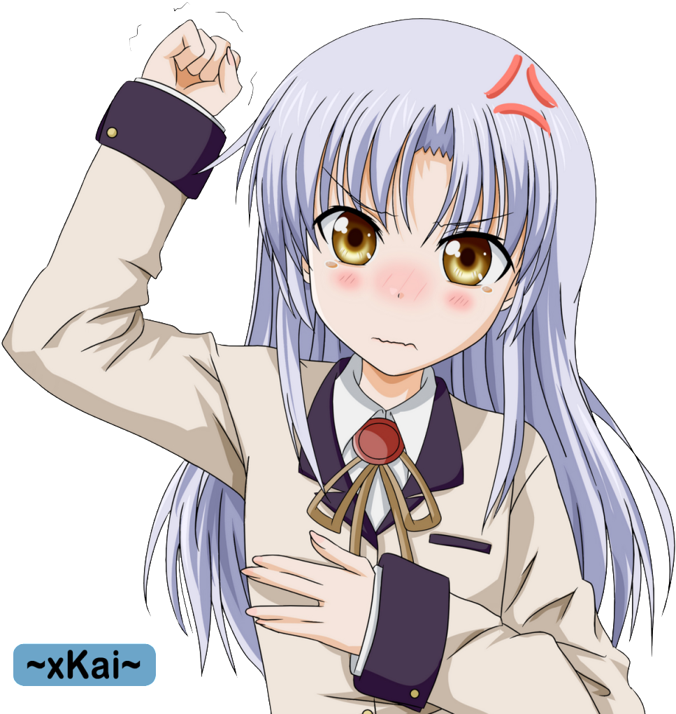 Animated Girl Raising Fist PNG