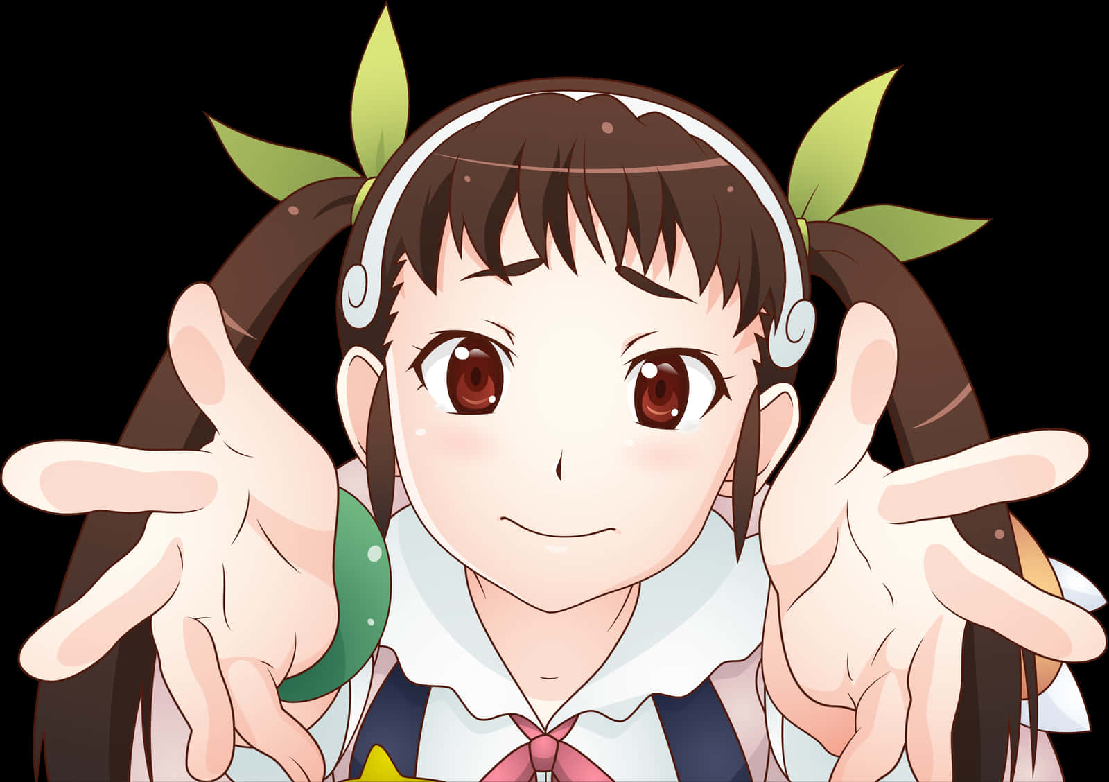 Animated Girl Reaching Out PNG