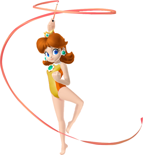 Animated Girl Rhythmic Gymnastics Ribbon Dance PNG