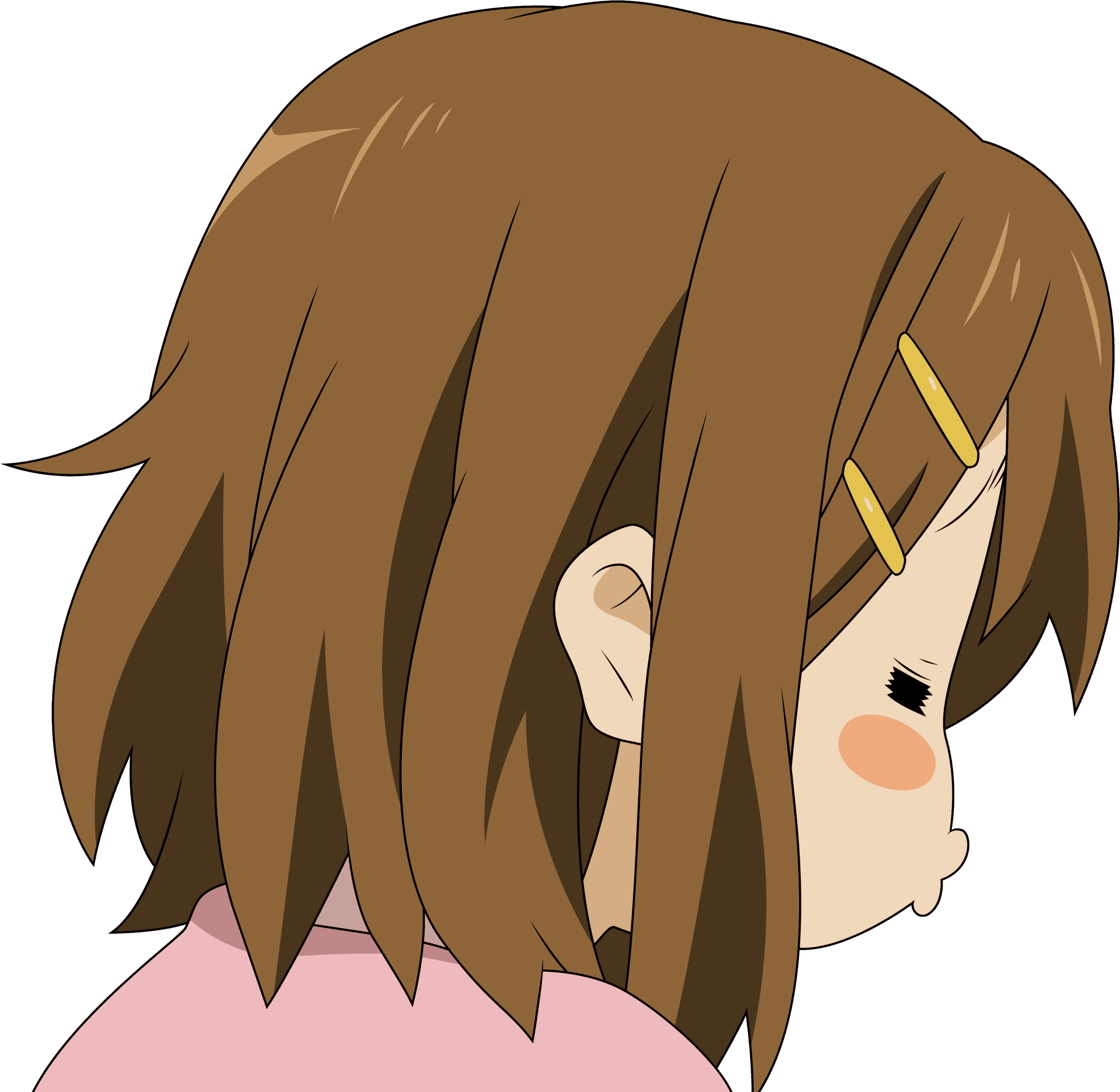 Animated Girl Side Profile PNG