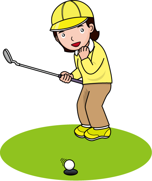 Animated Golfer Readyto Swing PNG