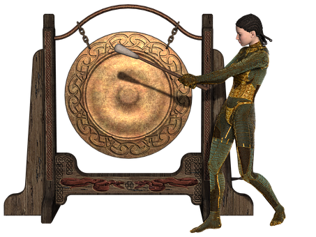 Animated Gong Player PNG