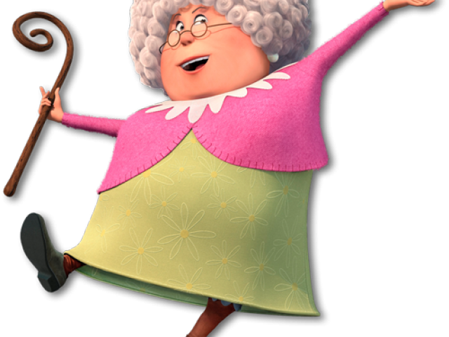 Animated Grandma Celebrating PNG